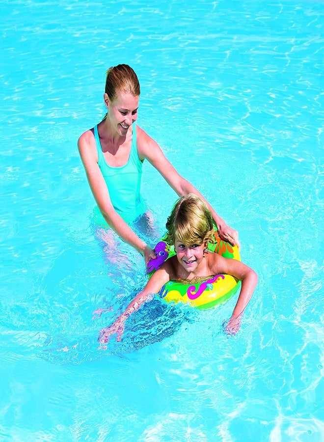 ClearChoice:- Pool Party Swimming Ring Swim Tube for Kids Swimming Learning Ring for Girls and Boys(Multi Color)(6 to 10 Years)(Size - 24inch)(2 PIS) - Image 2